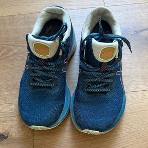 ASICS Kids Teal and Pink Sneakers